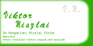 viktor miszlai business card